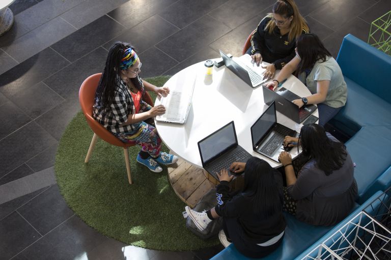 Business management hover image