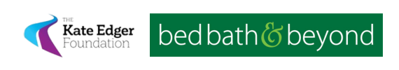 Kate Edger Foundation and Bed, Bath & Beyond logos